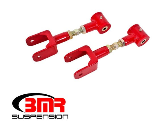 BMR UPPER CONTROL ARMS ON-CAR ADJ POLY BUSHINGS RED (79-04 MUSTANG) - eliteracefab.com