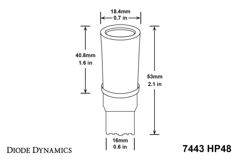 Diode Dynamics 7443 LED Bulb HP48 LED - Amber (Pair)