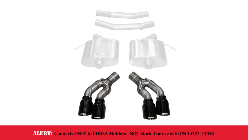 Corsa 16-17 Cadillac CTS-V 2.75in Inlet / 4.0in Outlet Black PVD Tip Kit (For Corsa Exhaust Only) CORSA Performance