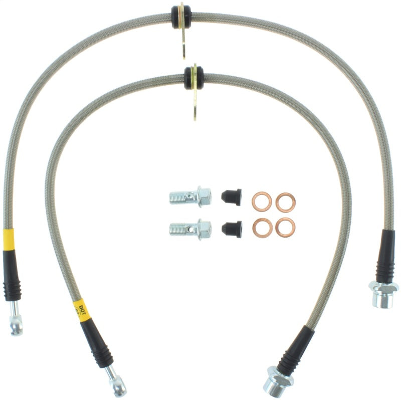 STOPTECH 02-12 TOYOTA CAMRY COUPE/SEDAN / 04-08 SOLARA REAR STAINLESS STEEL BRAKE LINES, 950.44511 - eliteracefab.com