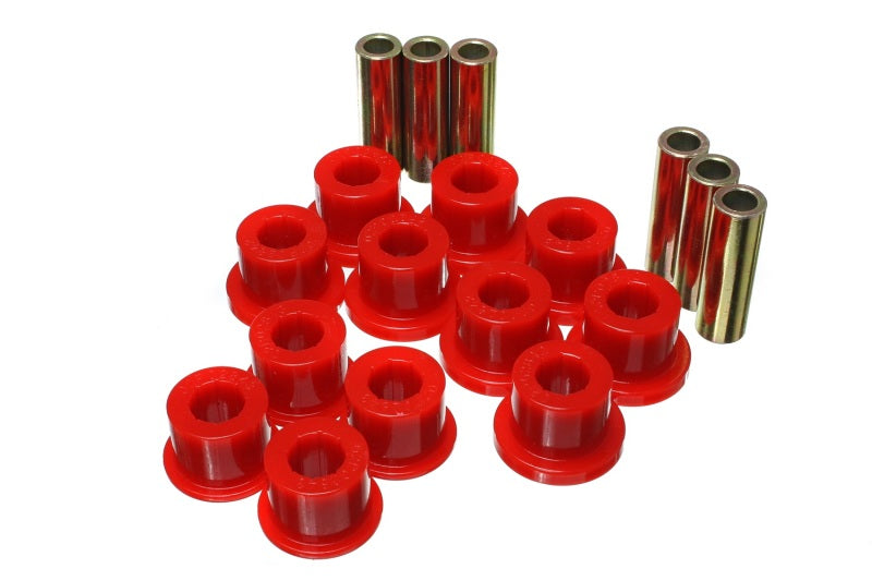 Energy Suspension 05-14 Toyota Tacoma Rear Leaf Spring Bushings - Red - eliteracefab.com