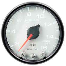 Load image into Gallery viewer, Autometer Spek-Pro Gauge Nitrous Press 2 1/16in 1600psi Stepper Motor W/Peak &amp; Warn Wht/Blk