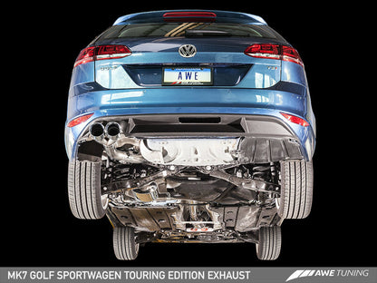 AWE Tuning VW MK7 Golf SportWagen Touring Edition Exhaust w/Chrome Silver Tips (90mm) - eliteracefab.com