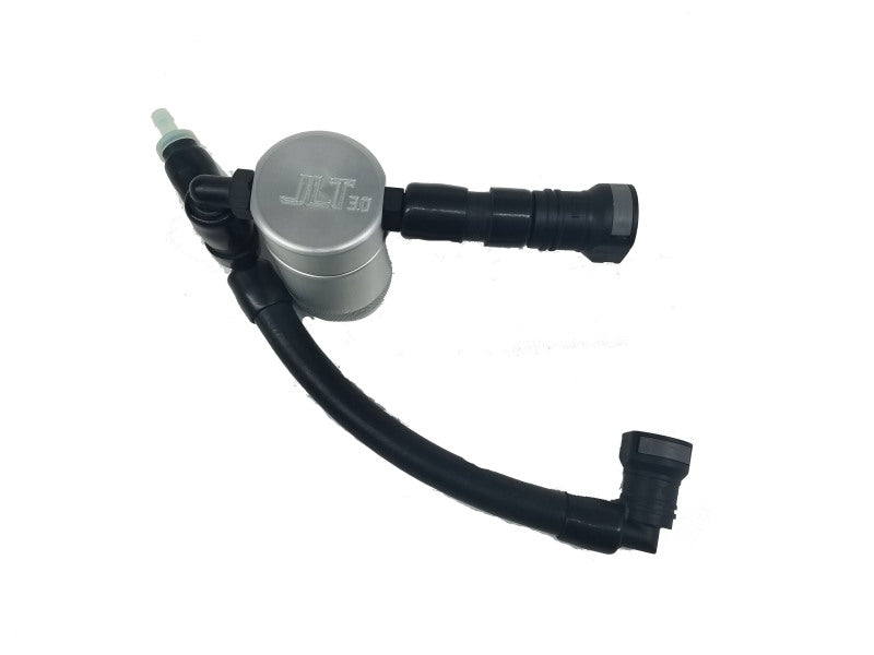 J&L 11-17 Ford Mustang GT (w/Roush/VMP S/C) Passenger Side Oil Separator 3.0 - Clear Anodized - eliteracefab.com