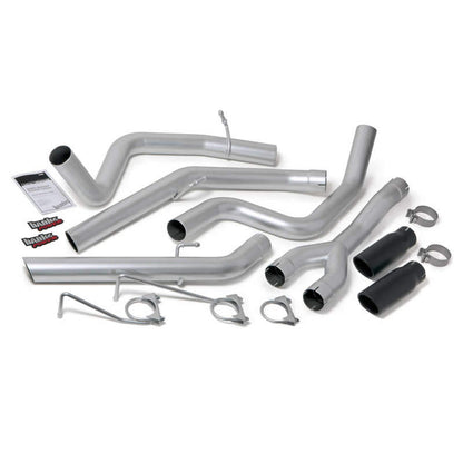 Banks Power 14-15 Dodge Ram 1500 3.0L Diesel Monster Exhaust System - SS Dual Exhaust w/ Black Tips - eliteracefab.com