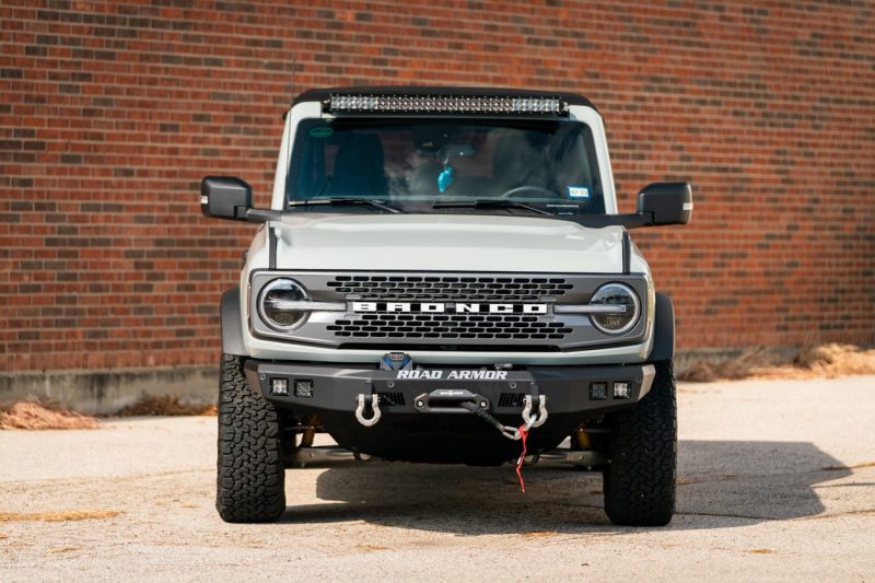 Road Armor 2021+ Ford Bronco Stealth Front Winch Bumper - Tex Blk - eliteracefab.com