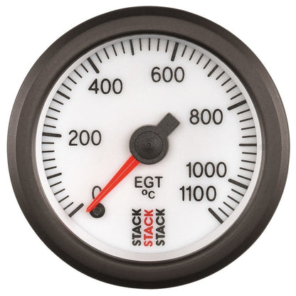 Autometer Stack 52mm 0-1100 Deg C Pro Stepper Motor Exhaust Gas Temp Gauge - White ST3363