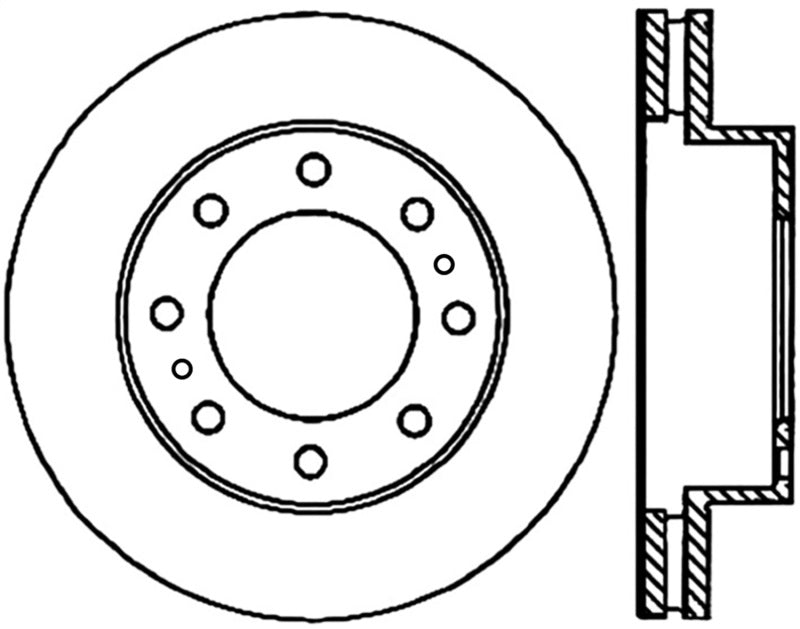 StopTech 01-09 Chevrolet Silverado 2500HD 3500 Front Left Slotted & Drilled Cryo Rotor Stoptech