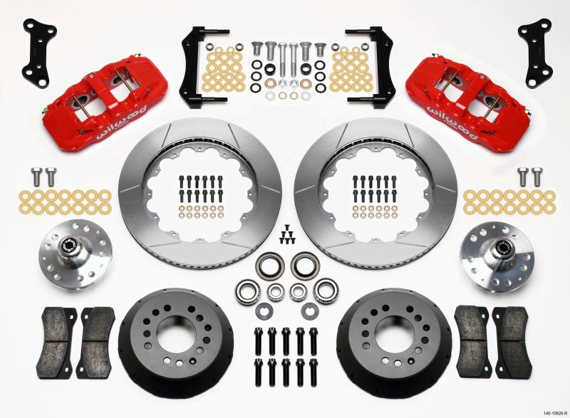 Wilwood AERO6 Front Hub Kit 14.00 Red 67-69 Camaro 64-72 Nova Chevelle Wilwood