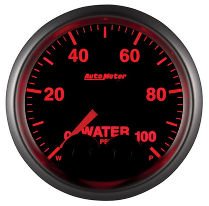 AutoMeter Gauge Water Press 2-1/16in. 100PSI Stepper Motor W/Peak & Warn Elite 5668