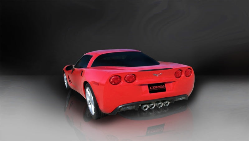 Corsa 05-08 Chevrolet Corvette C6 6.0L V8 Polished Xtreme Axle-Back Exhaust - eliteracefab.com