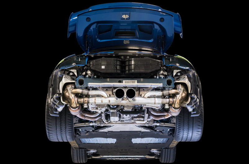 AWE Tuning Porsche 991 GT3 / RS Center Muffler Delete - Chrome Silver Tips AWE Tuning