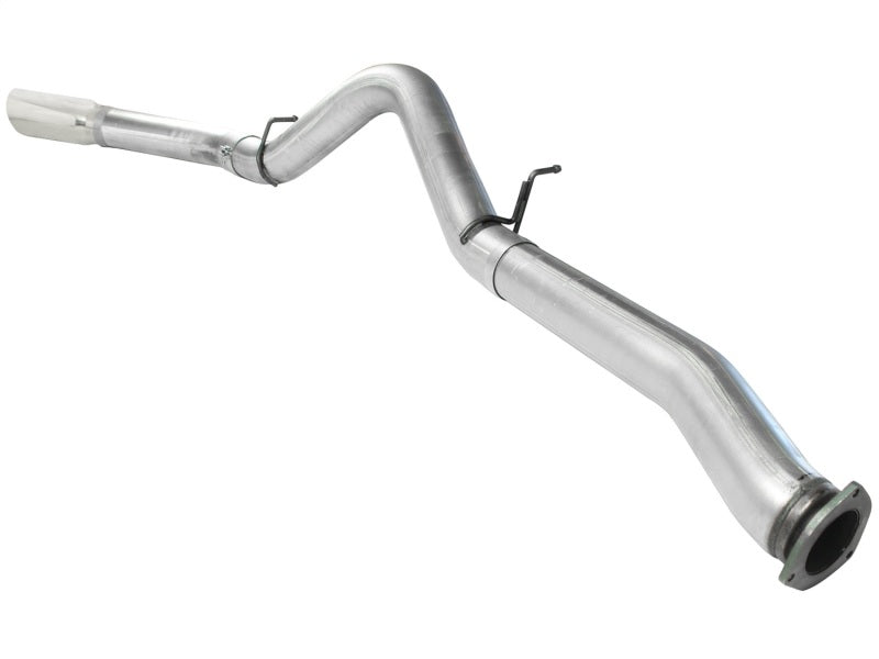 aFe ATLAS 5in DPF-Back Alum Steel Exhaust System Polished Tip GM Diesel Trucks 7.5-10 V8-6.6L td LMM aFe
