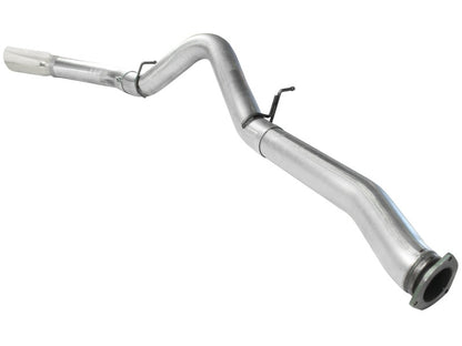 aFe ATLAS 5in DPF-Back Alum Steel Exhaust System Polished Tip GM Diesel Trucks 7.5-10 V8-6.6L td LMM aFe