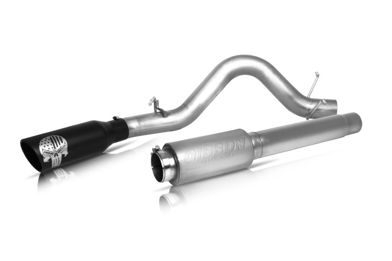 Gibson 2020 Ford F-250 SD Crew 96in Bed 7.3L Patriot Skull Cat-Back Single Exhaust System- Stainless Gibson