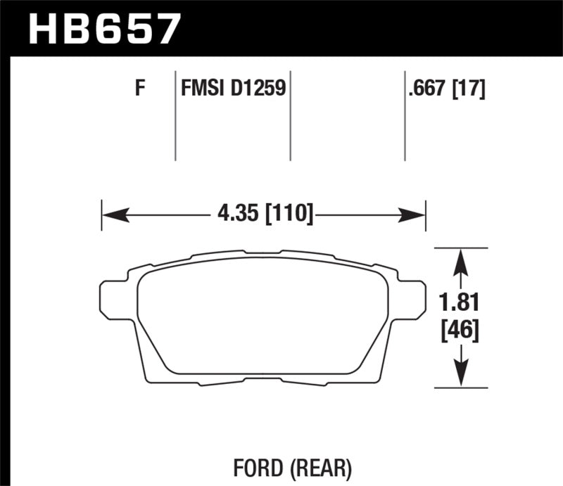 Hawk 07-10 Ford Edge / Lincoln MKX / Mazda CX-7/CX-9 HPS Street Rear Brake Pads - eliteracefab.com