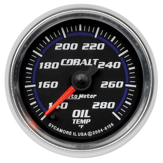 Autometer Cobalt 52mm 140-280 Deg F Full Sweep Electronic Oil Temp Gauge 6156