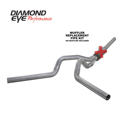 Diamond Eye KIT 4in CB MFLR RPLCMENT PIPE DUAL AL: 2004.5-2007.5 DODGE CUMMINS 600 - eliteracefab.com