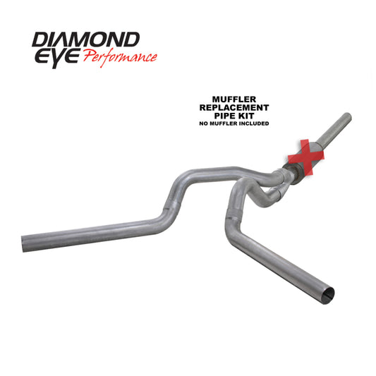 Diamond Eye KIT 4in CB MFLR RPLCMENT PIPE DUAL AL: 2004.5-2007.5 DODGE CUMMINS 600 - eliteracefab.com