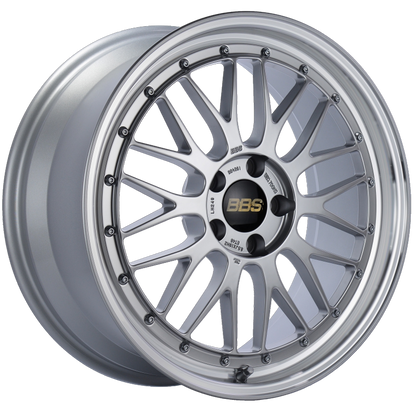 BBS LM 19x8.5 5x112 ET48 Diamond Silver Center Diamond Cut Lip Wheel -82mm PFS/Clip Required - eliteracefab.com