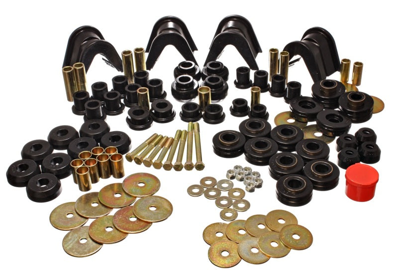 Energy Suspension 66-77 Ford Bronco 4WD (w/ 4 Deg C-Bushings) Black Hyper-Flex Master Bushing Set - eliteracefab.com