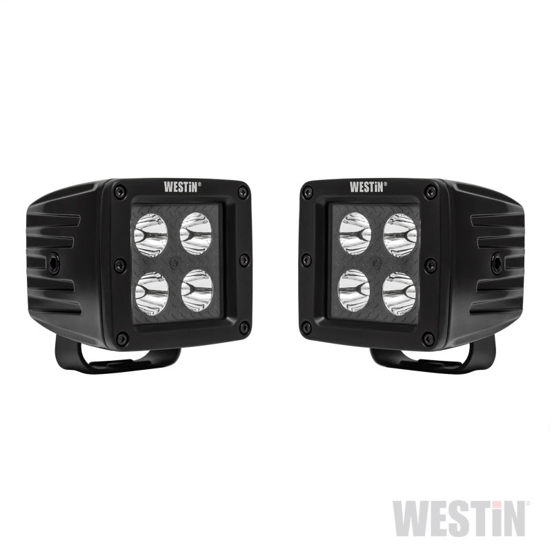 Westin LED Auxiliary Light 3.2in x 3.0in Spot w/5W Cree - Black - eliteracefab.com