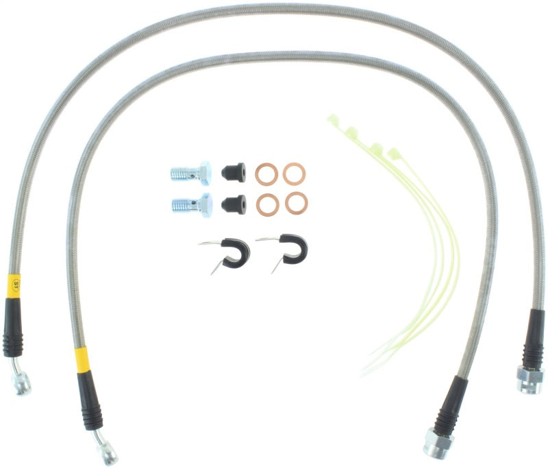 STOPTECH 02-05 AVALANCHE / 99-05 SILVERADO 1500 2WD/4WD STAINLESS STEEL FRONT BRAKE LINES, 950.66001 - eliteracefab.com