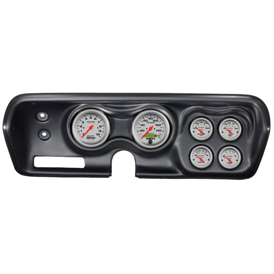 Autometer Ultra-Lite Kit 71-74 Charger/ GTX/ Road Runner Dash Kit 6pc Tach/MPH/Fuel/Oil/WTMP/Volt 7030-UL