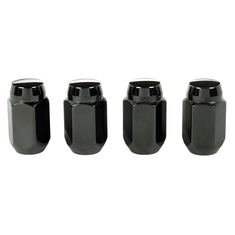 McGard Hex Lug Nut (Cone Seat) 1/2-20 / 13/16 Hex / 1.5in. Length (4-Pack) - Black - eliteracefab.com
