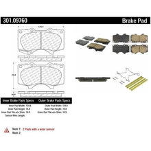 Load image into Gallery viewer, CENTRIC 03-09 LEXUS GX470 / 07-09 TOYOTA FJ CRUISER FRONT CENTRIC PREMIUM CERAMIC BRAKE PADS, 301.09760 - eliteracefab.com