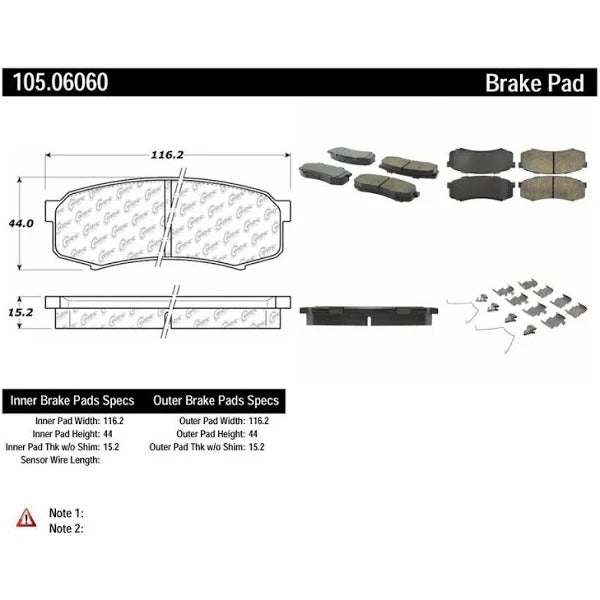 POSIQUIET 93-08 TOYOTA 4RUNNER/SEQUOIA/FJ CRUISER REAR CERAMIC BRAKE PADS, 105.06060 - eliteracefab.com