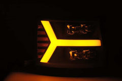 AlphaRex 07-13 Chevy 1500HD NOVA LED Proj Headlights Plank Style Matte Blk w/Activ Light/Seq Signal - eliteracefab.com
