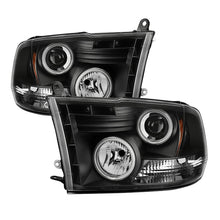 Load image into Gallery viewer, Spyder Dodge Ram 1500 09-14 Projector Headlights Halogen- CCFL Halo LED - Blk PRO-YD-DR09-CCFL-BK - eliteracefab.com