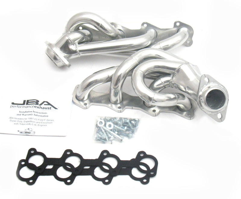 JBA 97-03 Ford F-150 5.4L 2V 1-1/2in Primary Silver Ctd Cat4Ward Header JBA