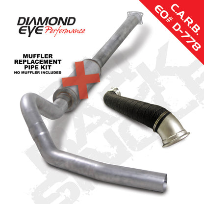 Diamond Eye KIT 4in CB MRP SGL w/ TDP AL 04-05 Chevy/GMC 6.6L Duramax 2500/3500 Diamond Eye Performance