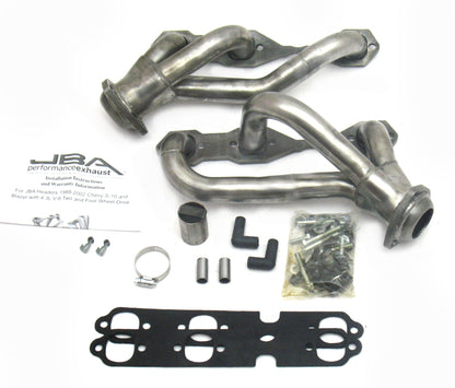 JBA 1840S-3 | 88-95 & 02-03 GM S-TRUCK 4.3L V6 4WD 1-1/2IN PRIMARY RAW 409SS CAT4WARD HEADER; 1988-1995 - eliteracefab.com