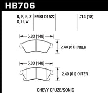 Load image into Gallery viewer, Hawk 11-12 Chevy Cruze Eco/LS/1LT/2LT/LTZ / 12 Sonic LS/LT/LTZ HP Plus Front Street Brake Pads - eliteracefab.com