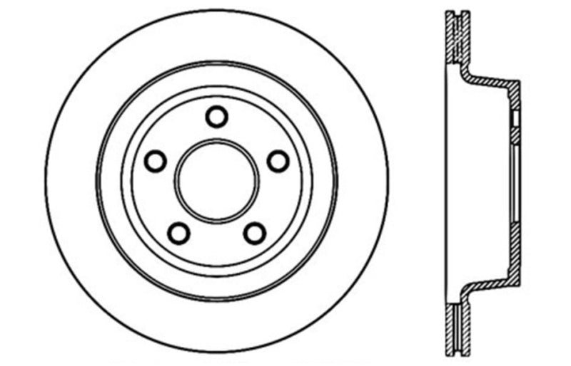 StopTech Slotted & Drilled Sport Brake Rotor - eliteracefab.com