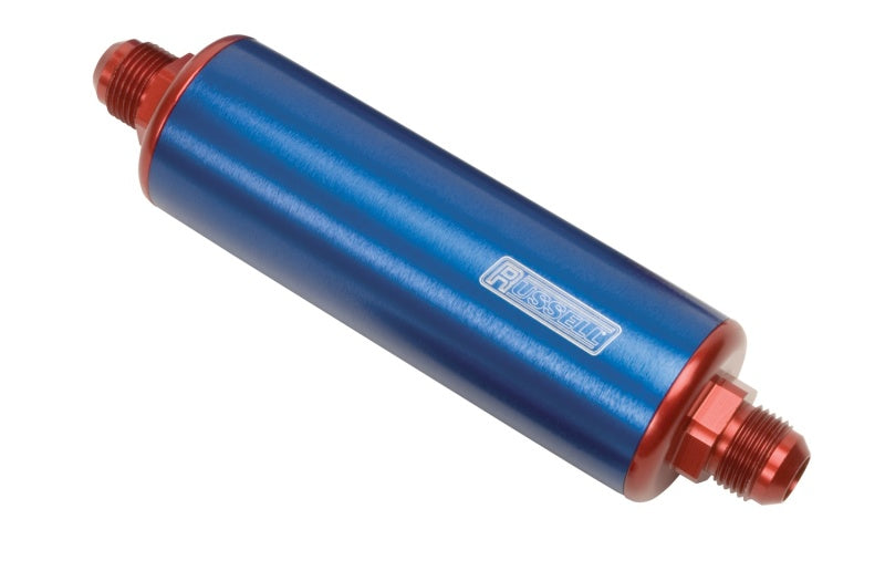 Russell Performance Red/Blue Anodized Aluminum (8-1/4in Length -8 male inlet/outlet)