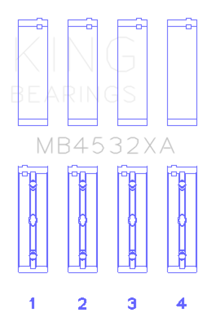 King Mercedes-Benz OM 642.822/36/910/20/30/70 Main Bearing Set