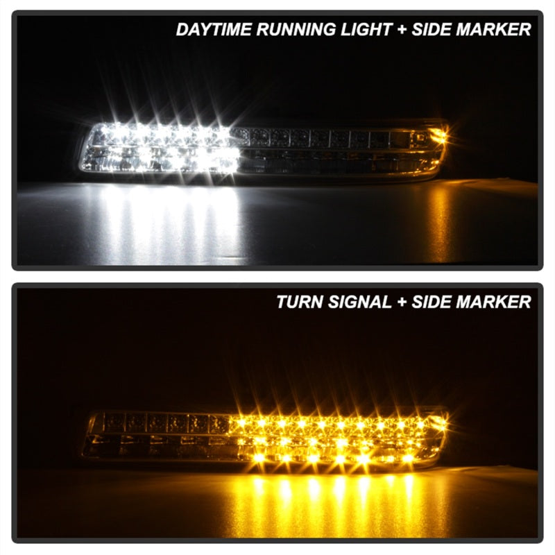 xTune 99-06 GMC Sierra (Excl Denali) Full LED Bumper Lights - Chrome (CBL-GSI99-LED-C) - eliteracefab.com