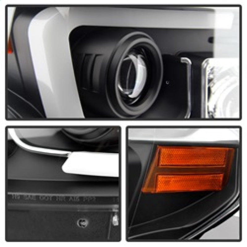 Spyder Toyota Tundra 2014-2016 Projector Headlights Light Bar DRL Black PRO-YD-TTU14-DRL-BK - eliteracefab.com