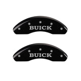 MGP 4 Caliper Covers Engraved Front Buick Engraved Rear Buick Shield Black finish silver ch