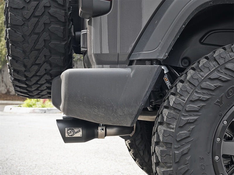 aFe Rebel Series 2.5in 409 SS Axle-Back Exhaust w/ Black Tips 2018+ Jeep Wrangler (JL) V6 3.6L - eliteracefab.com