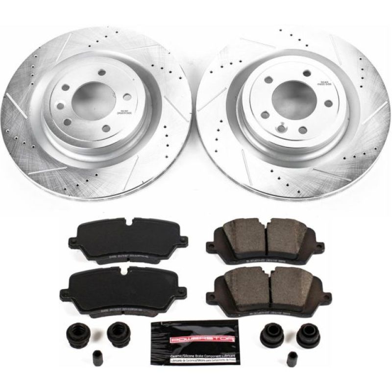 Power Stop 2017 Land Rover Discovery Rear Z23 Evolution Sport Brake Kit - eliteracefab.com