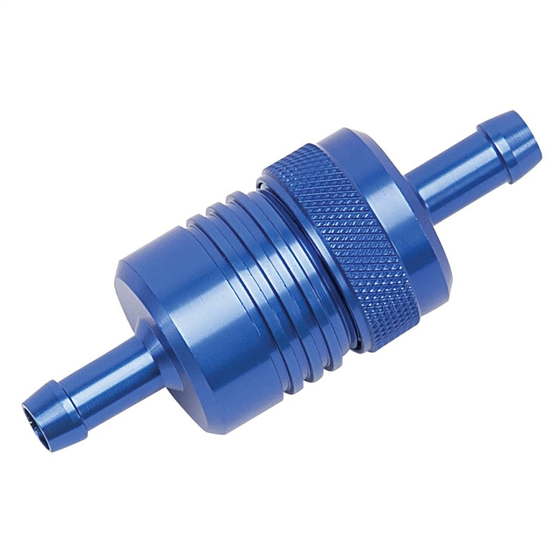 Russell Performance Blue Street Fuel Filter (3in Length 1-1/8in diameter 5/16in inlet/outlet)