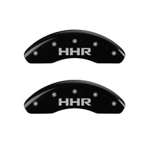 Load image into Gallery viewer, MGP Front set 2 Caliper Covers Engraved Front HHR Black finish silver ch MGP