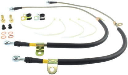 StopTech 09+ Nissan GTR Stainless Steel Front Brake Lines - eliteracefab.com