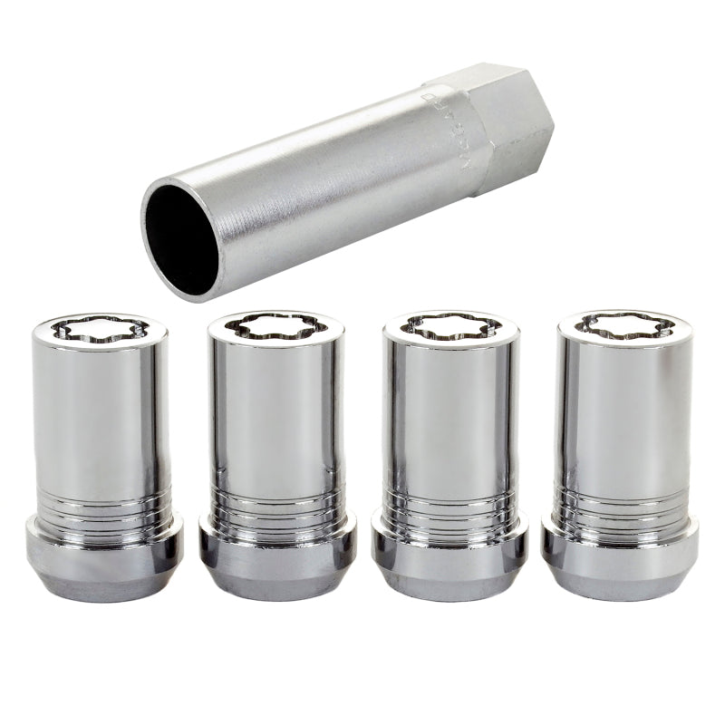 McGard Wheel Lock Nut Set - 4pk. (Tuner / Cone Seat) M14X1.5 / 22mm Hex / 1.648in. Length - Chrome - eliteracefab.com