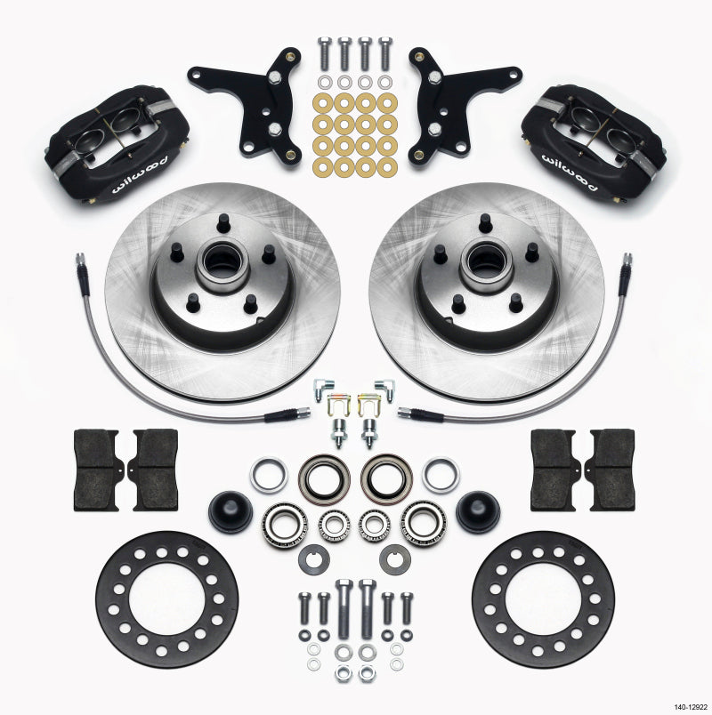 Wilwood Forged Dynalite Front Kit 11.28in 1 PC Rotor&Hub Ford 1954-1956 - eliteracefab.com